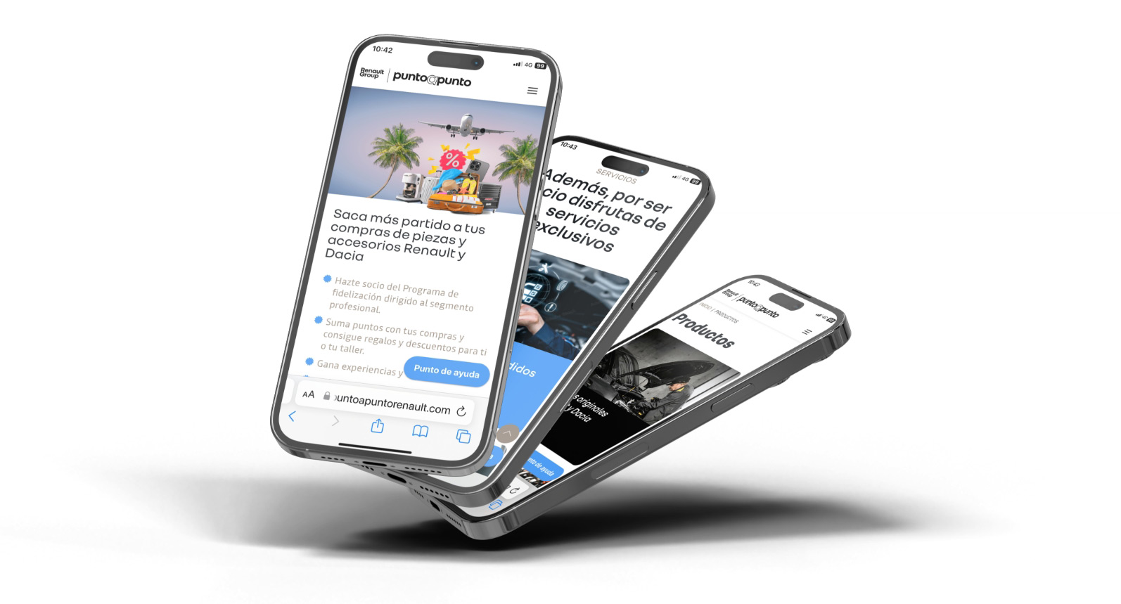 Punto a Punto - Mobile Mockup